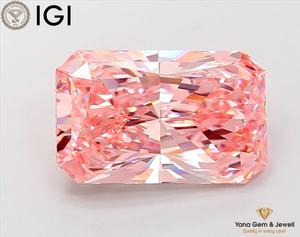 เพชรสีชมพูสดใส ระดับความสะอาด VS1 ผลิตด้วยวิธี CVD รูปทรงเรเดียนท์ 6.00 กะรัต พร้อมใบรับรอง IGI สำหรับแหวนหรือจี้ - Product Image 1
