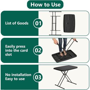 Mesa Plegable de 30 Pulgadas con Altura Ajustable, Escritorio Pequeño, Bandeja para TV, Soporte para Laptop, Mesa Plegable Resistente para Camping - Product Image 4