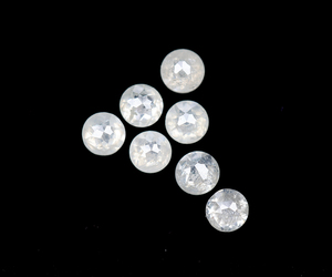 เพชรแท้ทรงโรสคัทสีนมนมธรรมชาติขายดี OM GEMS ขนาด 2.0-3.5 มม. เพชรทรงกลมโรสคัทสำหรับทำเครื่องประดับตามสั่ง - Product Image 5