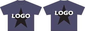 เสื้อยืดคอกลมทรงโอเวอร์ไซส์แบบครอป ยูนิเซ็กส์ พิมพ์ลายดาวสีดำและโลโก้สีขาว สวมใส่สบาย ผลิตจากผ้าฝ้าย - Product Image 4