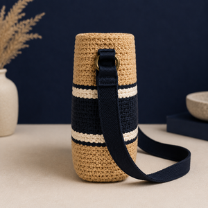 HINDVANTA GLOBAL Jute <b>Material</b> Eco-friendly Durable Fashion Vintage Sling <b>Bag</b> Cotton Rope Reinforcement Zipper Closure Storage - Product Image 4