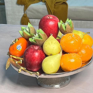 Présentoir à fruits et desserts en aluminium plaqué argent de style européen pour mariages et fêtes, fournitures de décoration de gâteaux en métal - Product Image 1