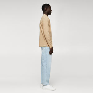 T-shirt personnalisé pour homme 100 % coton à manches longues, col rond, coupe classique, ourlet uni, motif personnalisé, OEM - Product Image 5