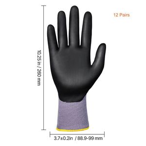 12 paia di guanti da lavoro multiuso per attrezzature protettive da giardinaggio e costruzione - Product Image 4