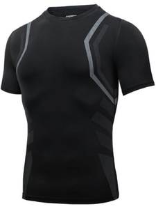 เสื้อกีฬาคอมเพรสชั่นแบบยูนิเซ็กซ์ พิมพ์ลาย 3 มิติ โพลีเอสเตอร์ 100% แห้งเร็ว ระบายอากาศดี แขนสั้น คอกลม เหมาะกับทุกฤดูกาล - Product Image 2