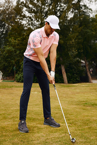 Best Seller Men Argyle Golf Shirt <b>95</b>%<b>Polyester</b>+<b>5</b>%<b>Elastane</b> Moisture Wicking Contrast Golf Polo Tennis Shirts for Summer - Product Image 5