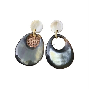 ต่างหูแบบห้อยที่ใช้กันอย่างแพร่หลายในราคาที่ดีที่สุดต่างหูรูปเขาควายทันสมัยทันสมัย - Product Image 1