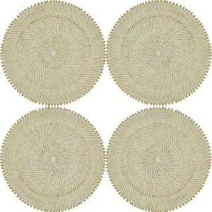 Mantel individual redondo de ratán, tejido fino natural, hecho a mano, decoración para mesa de comedor, para restaurante, hotel, venta al por mayor, sostenible - Product Image 3