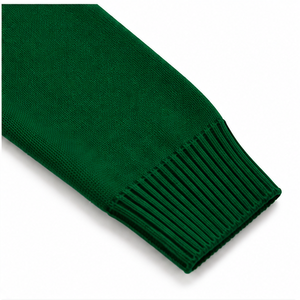 Cardigan en tricot vert pour femme FAMU, col en V, manches longues, logo FIST PHI brodé, style classique, vêtements universitaires personnalisés - Product Image 3