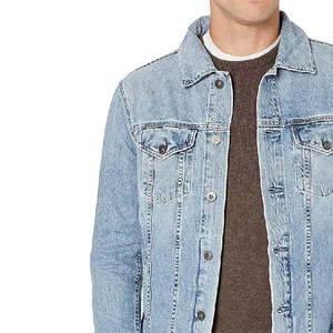 New Arrived Best Price Durable Quality Owned LOGO Good Material Personalized <b>Denim</b> <b>Jacket</b> for <b>Men</b> - Product Image 4