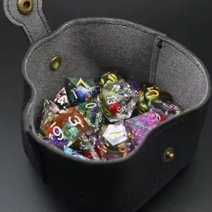 Handmade Resin Polyhedral <b>Dice</b> Set 7pcs Multicolor DND Board Games <b>Dice</b> with Leather Storage Pouch - Product Image 4