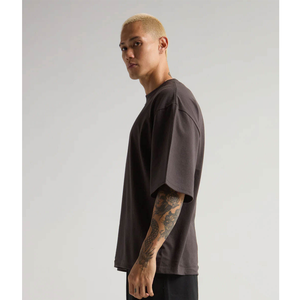 T-shirt formel pour homme, surdimensionné, à motifs, 300 GSM, manches courtes, col rond, jersey tricoté, écologique, séchage rapide, respirant - Product Image 1