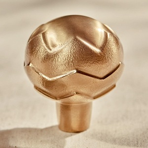 Awesome Solid Brass Cabinet Knob Gold Finished Round Durable Eco-Friendly Furniture Handle for Cabinets <b>Kitchen</b> - Product Image 4