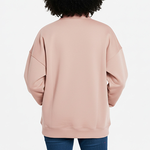 Prix de gros Sweat-shirt polaire pour femme, imprimé, à demi-zip, à capuche, coupe oversize, style streetwear, pour l'hiver - Product Image 5