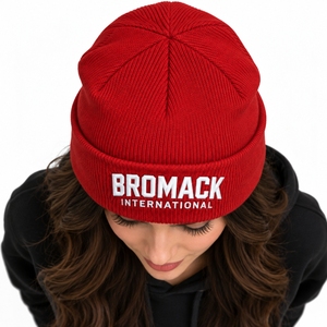 Bonnet tricoté personnalisé unisexe, bonnet d'hiver à revers, couvre-chef chaud, fabricant, forme classique, confort optimal, bonnet en tricot extensible - Product Image 5