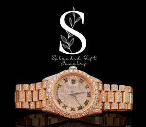 Montre pour homme en acier inoxydable de luxe, collection Hip Hop, mouvement automatique, diamants blancs brillants en moissanite VVS - Product Image 1