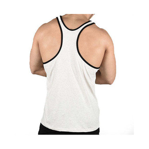 Men Eco-Friendly Tie-Dyed Solid Color Knitted Tank Top O-Neck Casual 100% Cotton Athletic Fit Workout Vest Stretchable - Product Image 3