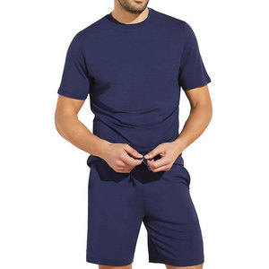 Econex Sports OEM Best Selling Solid Color Knitted Cotton <b>Twin</b> <b>Set</b> Mens 2PC Shorts T-Shirt Quick Dry Casual Summer 220g Digital - Product Image 1