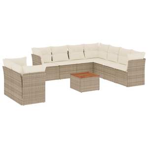 Conjunto de Sofás de Jardín en Beige y Blanco Crema, Colección de Muebles Elegantes para Patio - Product Image 2