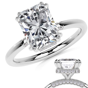 Igi Certified Radiant Cut <b>Fine</b> <b>Rings</b> 18k SOLID Gold Jewelry <b>Ring</b> Handmade Lab Grown Diamond Engagement <b>Rings</b> For Women - Product Image 2