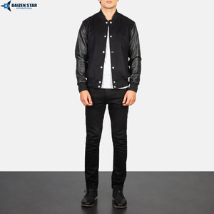 Custom Men’s Varsity <b>Jacket</b> Embroidered Logo Letterman <b>Jacket</b> OEM Bulk Wholesale - Product Image 3