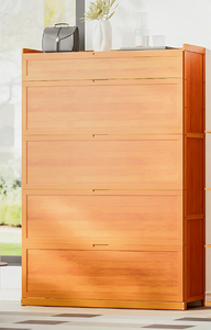 Étagère de présentation industrielle en bois style shabby chic pour chaussures, livres, meubles de rangement pour cuisine, hôtel, salle de bain, école, atelier - Product Image 4