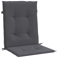 Coussins de chaise d'extérieur 39.4 "x 19.7" x 1.2 "Anthracite 4 Pcs Garden Oxford Fabric Pillow Set