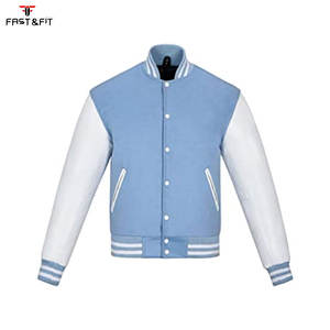 Veste bomber universitaire unisexe en toile avec broderie chenille de haute qualité, manches personnalisées, coupe-vent - Product Image 5