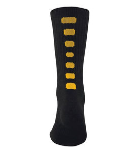 Chaussettes de football antidérapantes personnalisées de haute qualité pour hommes, chaussettes athlétiques tricotées avec logo en noir, bleu et blanc pour la saison d'automne - Product Image 2