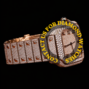 Reloj de Pulsera de Diseño Hip Hop para Hombre, con Esfera de Números Romanos, Movimiento de Cuarzo, Diamantes Moissanite y Plata de Ley 925 Premium - Product Image 4