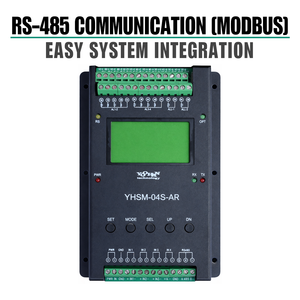 Module de contrôle de détection de fuites à 4 canaux pour acides et alcalis |   RS-485 Modbus |   Système d'alarme de fuite de produits chimiques industriels - Product Image 5