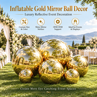 Sphère réfléchissante intérieure extérieure Décoration publicitaire Boule à miroir gonflable argentée géante Ballon réfléchissant pour la partie du festival