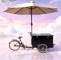 Chariot à glaces à propulsion vélo pour événements sur la plage