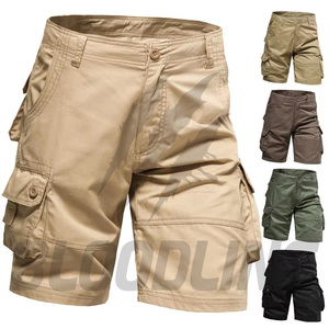 BLOODLINE Men's Quick Dry Sport <b>Shorts</b> Mid Elastic Waist Front Logo Zipper Pockets Bermuda Length Camouflage Pattern Casual <b>PU</b> - Product Image 5
