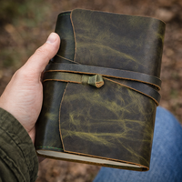 Carnets de voyage vintage faits main en papier de coton, carnets de croquis et agendas en cuir non lignés, rechargeables et idéaux pour offrir en cadeau