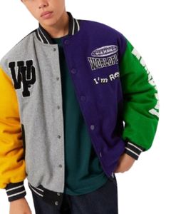 แจ็คเก็ตบอมเบอร์ผู้ชายสไตล์ลำลองสุดฮิต ขายส่ง คอตั้ง แต่งผ้าทอ ซิปหน้า มีโลโก้ เหมาะสำหรับฤดูใบไม้ร่วง - Product Image 6