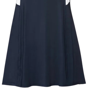 Women Dark Blue Tennis Dress Polyester Sportswear <b>Athletic</b> Court Dress Training Match Apparel Skirt Outfit - Product Image 5