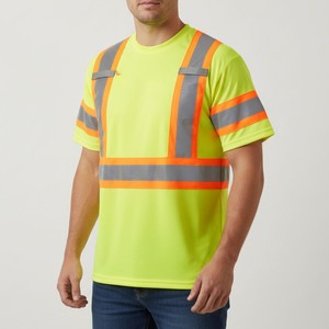 Chemise de sécurité respirante et réfléchissante avec design haute visibilité pour les environnements de travail en extérieur et les projets - Product Image 6