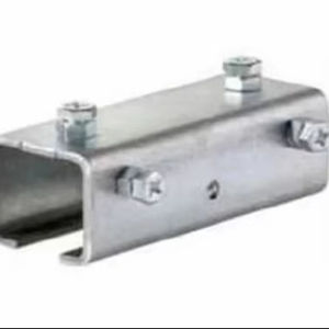 Acoplador de vía de carril C de acero inoxidable, Conector de canal C de alta resistencia para sistema de transportador de vía de carro de riel de cortina - Product Image 1