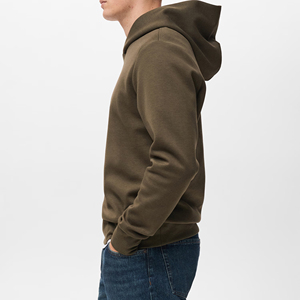 Sweat à capuche en molleton de coton biologique épais pour homme, pull à capuche, haute densité, streetwear, fabricant OEM - Product Image 5