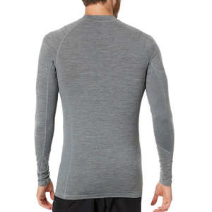 Camiseta Deportiva de Manga Larga para Hombre, Color Gris Jaspeado, Mangas Raglán, para Entrenamiento Atlético, Gimnasio, Ejercicio, Capa Base Deportiva - Product Image 2
