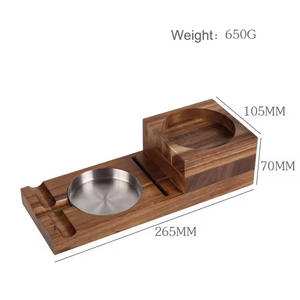 Cenicero de Madera para Cigarros, Ceniceros de Lujo para Exteriores con 4 Ranuras Resistentes, Cenicero de Madera para Exteriores, Hogar, Patio y Bar - Product Image 5