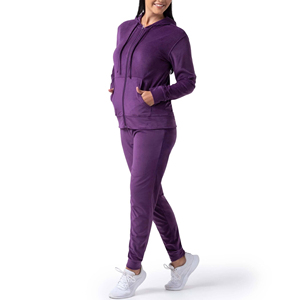 Ensemble de survêtement personnalisé de haute qualité pour femmes, 2 pièces, jogging en velours, tenue de jogging, sweat-shirt et pantalon de survêtement - Product Image 5