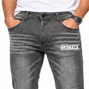 <b>Men</b> Slim Fit Jeans Custom Logo Washed <b>Stretch</b> Denim Pants OEM Classic Pocket Design Vintage Wash Denim Jeans For <b>Men</b> - Product Image 6