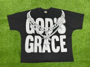 เสื้อยืดคอกลมแขนสั้นทรงปกติ Gods Grace สำหรับผู้ชาย ผ้าฝ้าย 100% น้ำหนัก 240 กรัม ป้องกันรอยยับ สไตล์สตรีท พิมพ์ลายกราฟิก - Product Image 4