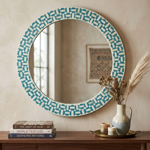 Espejo de Pared Decorativo Moderno Hecho a Mano con Incrustaciones de Hueso de Búfalo Ecológico y Marco - Product Image 6