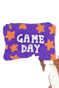 Pochette personnalisable brodée de perles cerise, rayée rose, avec fermeture éclair en perles de verre, porte-clés à pompon, petit sac à monnaie pour femme - Product Image 2