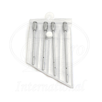 Cannule d'infusion Udder Luer Lock en acier inoxydable réutilisable, ensemble de 4 pièces, double embout de 2 mm, instruments pour volailles et usage vétérinaire