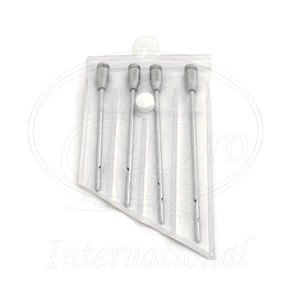 Cánula de infusión Udder Luer Lock de acero inoxidable reutilizable, juego de 4 piezas, con punta de 2 mm y dos orificios, instrumentos veterinarios para aves - Product Image 3