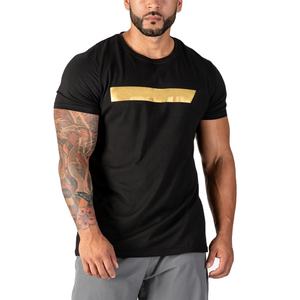 T-shirt d'entraînement personnalisé pour homme, manches courtes, tissu tricoté avec impression photo pour l'entraînement en salle de sport, t-shirts personnalisés imprimés - Product Image 1